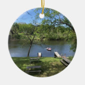 KERAMISCHE AANDUIDING "SUMMER IN THE LAKE" KERAMISCH ORNAMENT (Voorkant)