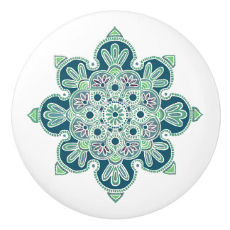 Keramische aantrekkingskracht/knop met groen medai knop