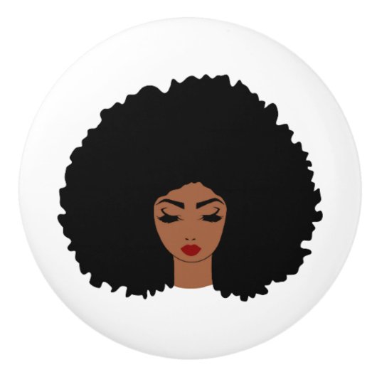 Keramische afro deurknop keramische knop (Voorkant)