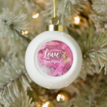 Keramische bal Kerstversiering – "Liefde voor Jou"