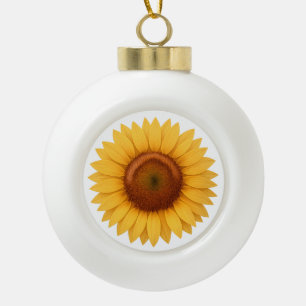 Keramische Bal Siervoorwerp - Zonnebloem Ornament