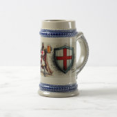 Keramische bier mok met Crusader Knight design (Voorkant rechts)