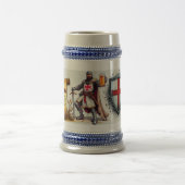 Keramische bier mok met Crusader Knight design (Center)
