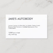 Keramische Coating Auto Body Visitekaartje (Achterkant)