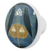 Keramische deur en kast Knobs - Vogels Rozen Knop (Rechts)