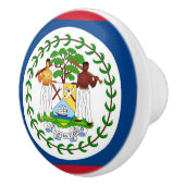Keramische draaiknop met vlag van Belize Keramische Knop (Rechts)
