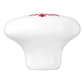 Keramische draaiknop met vlag van Florence, Italië Keramische Knop (Zijkant)