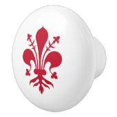 Keramische draaiknop met vlag van Florence, Italië Keramische Knop (Rechts)