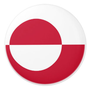Keramische draaiknop met vlag van Groenland Knop