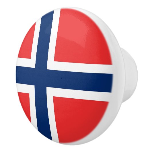 Keramische draaiknop met vlag van Noorwegen Keramische Knop (Rechts)