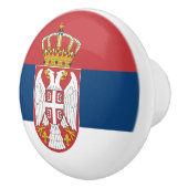 Keramische draaiknop met vlag van Servië Keramische Knop (Rechts)