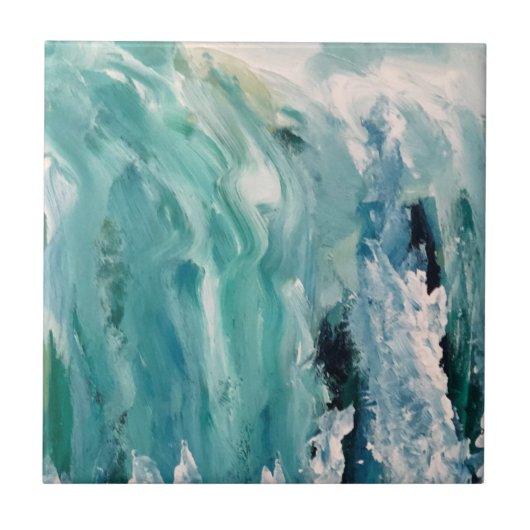 Keramische flacon water tegeltje (Voorkant)