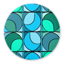 Keramische handgreep 70' blauw knop