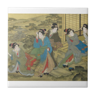 Keramische Japans Traditionele Tegels Tegeltje