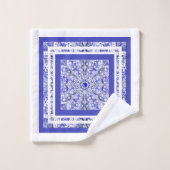Keramische Kant Blauw van Griekenland Bad Handdoek (Wasdoekje)