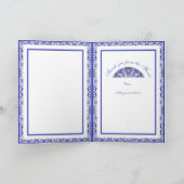 Keramische Kant Blauw van Griekenland Bedankkaart (Binnen)