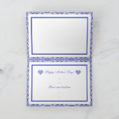 Keramische kant Blauw van Griekenland Bedankkaart (Binnen)