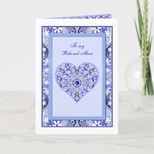 Keramische Kant Blauw van Griekenland Bedankkaart