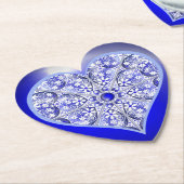 Keramische Kant Blauw van Griekenland Kartonnen Onderzetters (Gekanteld)