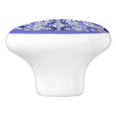 Keramische kant Blauw van Griekenland Keramische Knop (Zijkant)