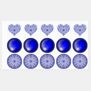 Keramische kant Blauw van Griekenland Labels