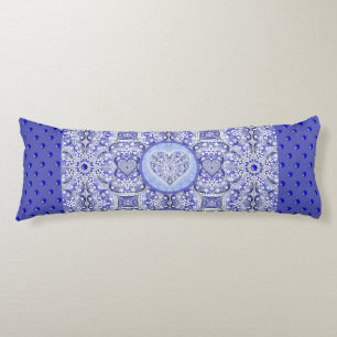 Keramische Kant Blauw van Griekenland Lichaamskussen