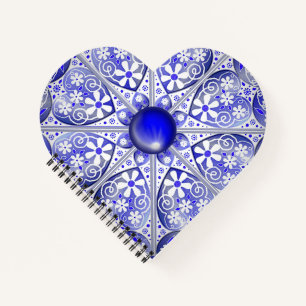 Keramische Kant Blauw van Griekenland Notitieboek