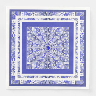 Keramische Kant Blauw van Griekenland Servet