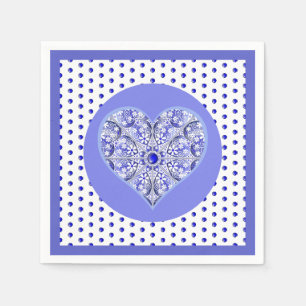 Keramische Kant Blauw van Griekenland Servet