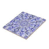 Keramische Kant Blauw van Griekenland Tegeltje (Zijkant)