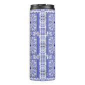 Keramische kant Blauw van Griekenland Thermosbeker (Achterkant)