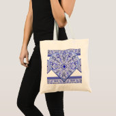 Keramische Kant Blauw van Griekenland Tote Bag (Voorkant (product))