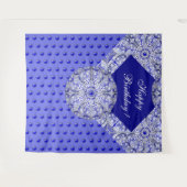 Keramische kant Blauw van Griekenland Wandkleed (Voorkant (horizontaal))