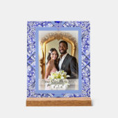 Keramische kant Blauwe Griekse lucht Acryl Bord (Voorkant)