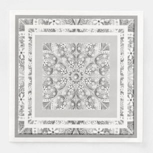 Keramische kant grijs servet