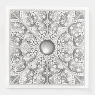 Keramische kant grijs servet