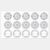 Keramische kant grijs &sneeuwvlok labels (Vel)