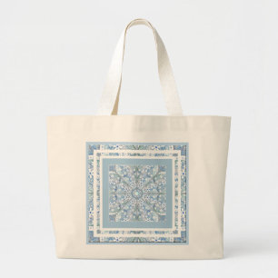 Keramische kant Lichtblauw Grote Tote Bag