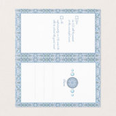 Keramische kant Lichtblauw Kaart (Binnenkant ongevouwen)