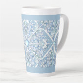 Keramische kant Lichtblauw Latte Mok (Rechterhoek)