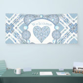 Keramische Kant Lichtblauw Spandoek (Beurs)