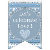 Keramische Kant Lichtblauw Vlaggetjes (Tweede vlag)