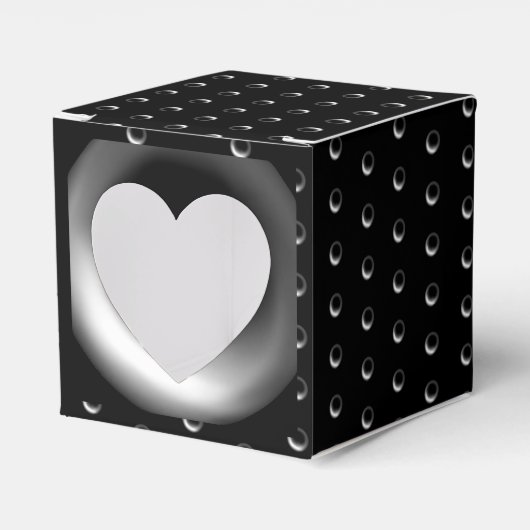 Keramische kant zwart bedankdoosjes (Voorkant Zijde)