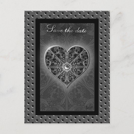 Keramische kant zwart briefkaart (Voorkant)