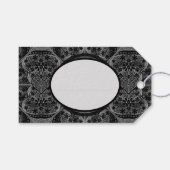 Keramische kant zwart cadeaulabel (Voorkant (Horizontaal))