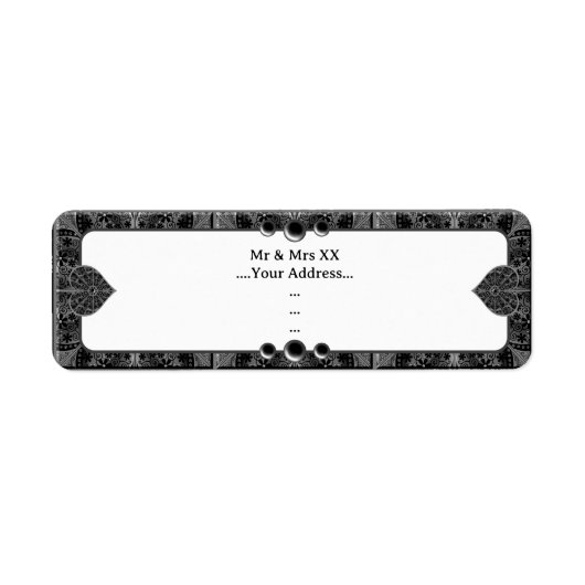 Keramische kant zwart etiket (Voorkant)