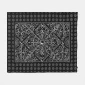 Keramische kant zwart fleece deken (Voorkant (Horizontaal))
