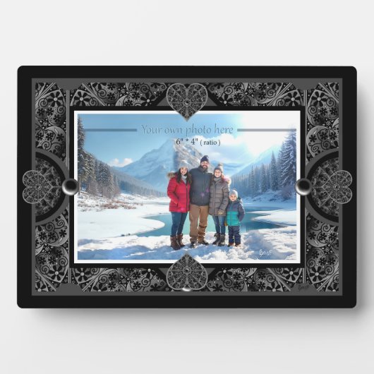 Keramische kant Zwart Fotoplaat (voorkant)