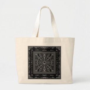 Keramische kant Zwart Grote Tote Bag