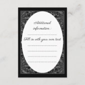 Keramische kant Zwart Informatiekaartje (Achterkant)